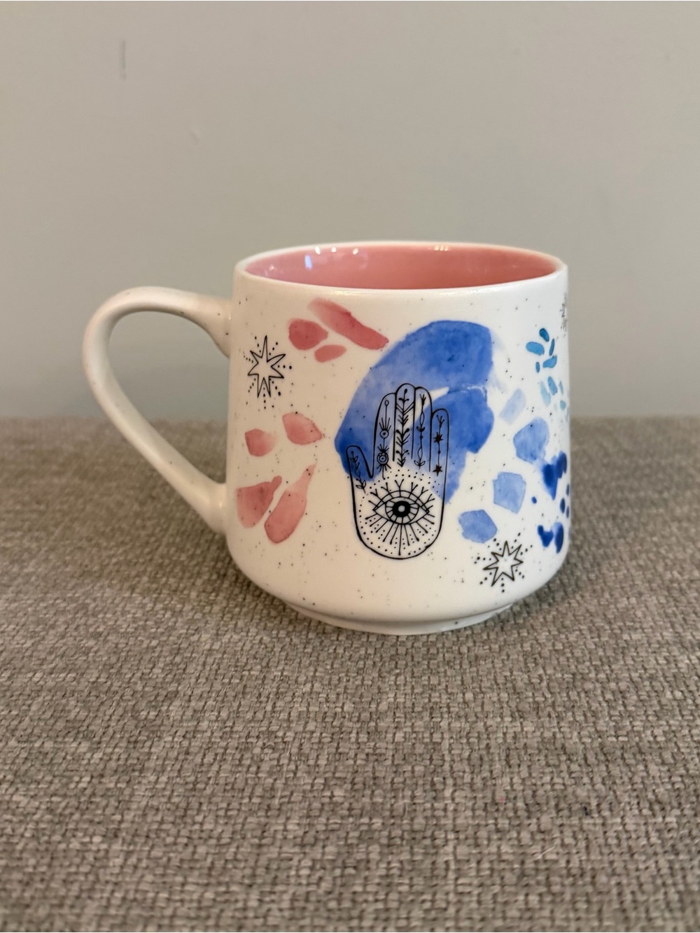 Stay Wild Moon Child Ceramic Coffee Mug Hamsa Hand Evil Eye Hippie Mystical